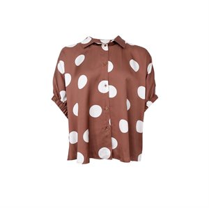 Black Colour - BCMABEL shirt blouse - Mocca Dot - Onesize